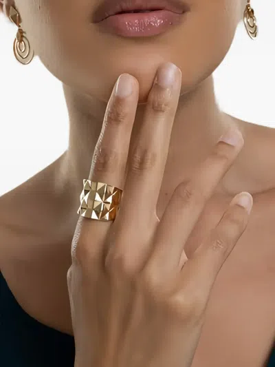 Cadar Python Wide Ring In Gold