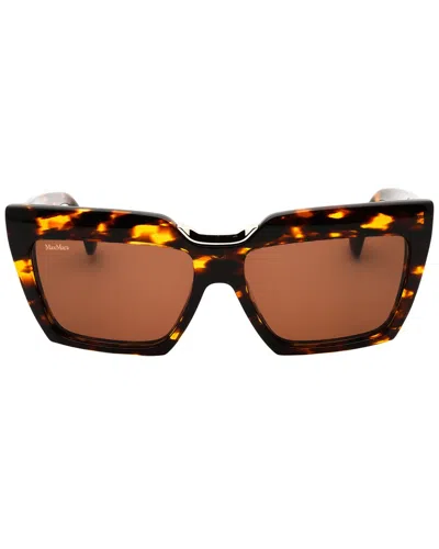 Max Mara Women's Spark-7 56mm Rectangular Sunglasses In Multi