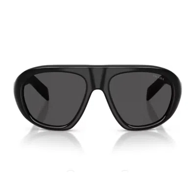 Prada Womens Black Pr C05s Irregular-frame Acetate Sunglasses In Black