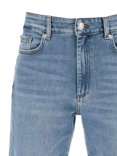 Max Mara Navata Logo-patch Button Jeans In Blue