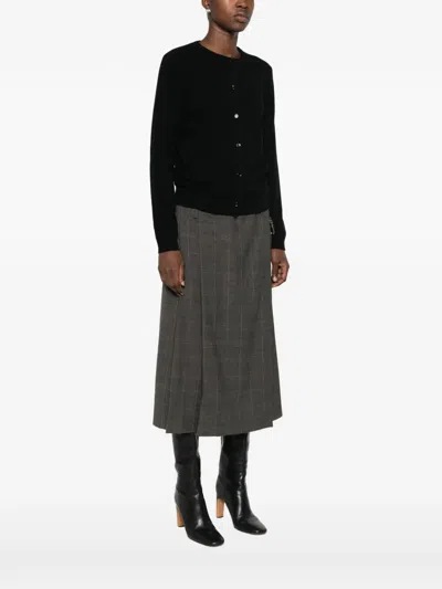 Bompard Button-up Cashmere Cardigan In Black