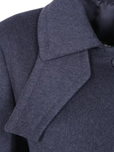 Tagliatore Single-breasted Wool Coat In Gray