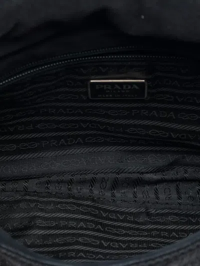 Pre-owned Prada 2000-2013 Wool Shoulder Bag In Black