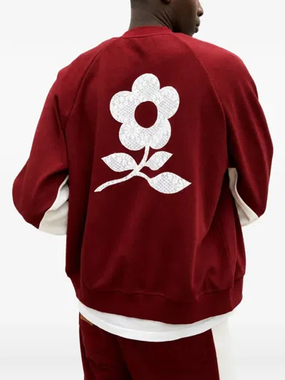 Maison Hideout Flower-patch Zip-up Track Suit In Multi