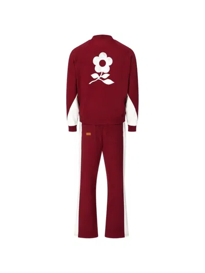 Maison Hideout Flower-patch Zip-up Track Suit In Multi