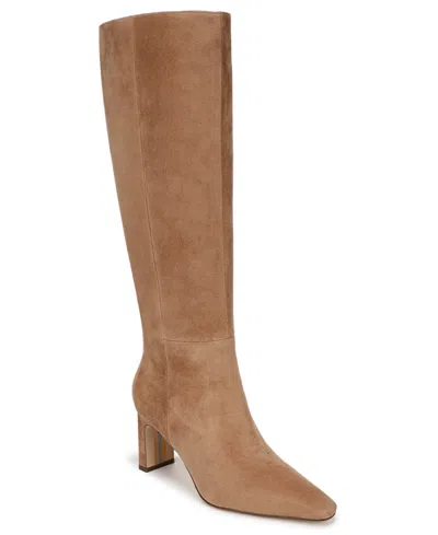 Sam Edelman Sylvia Snip-toe Knee-high Dress Boots In Brown