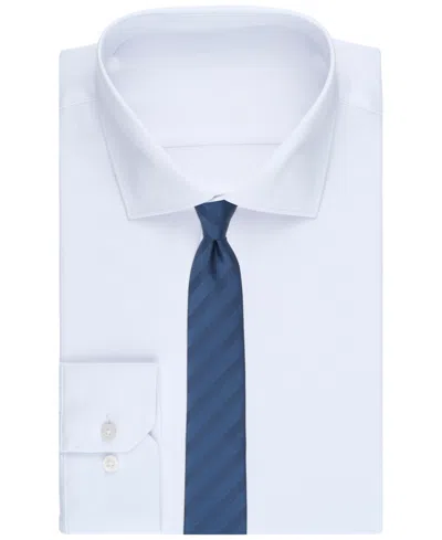 Alfani Men's Sidney Stripe Tie, Created For Macy's In Medium Blue