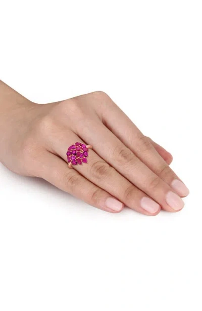 Delmar Multi-shaped Ruby Statement Ring In Red