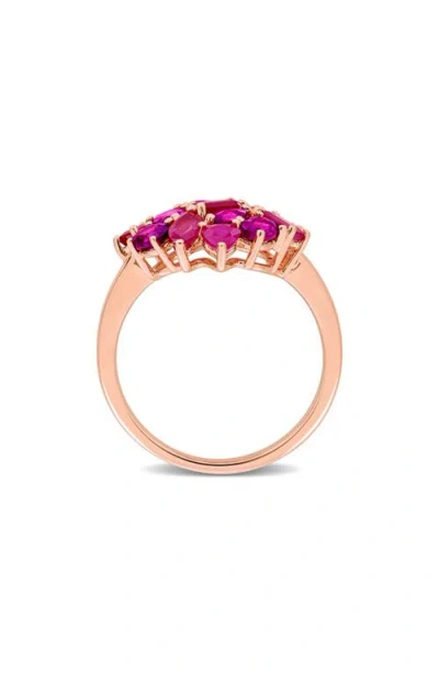 Delmar Multi-shaped Ruby Statement Ring In Red