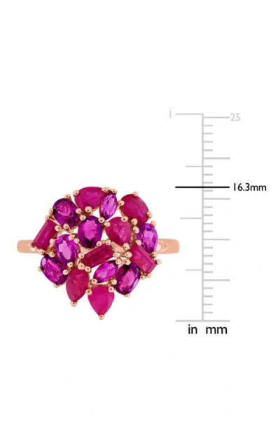 Delmar Multi-shaped Ruby Statement Ring In Red
