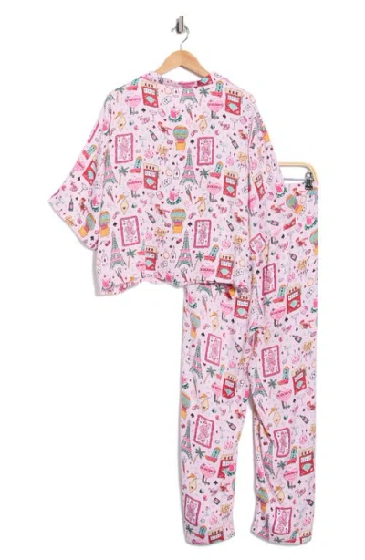 Printfresh Wildest Dreams Satin Pajamas In Multi