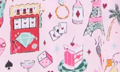 Printfresh Satin Robe In Lucky Pink