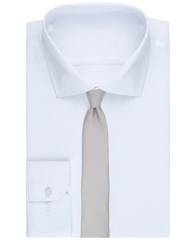 Alfani Men's Solid Texture Slim Tie, Created For Macy's In Platinum