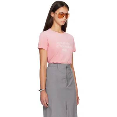 Acne Studios 1996 Fitted Logo T-shirt In Pink