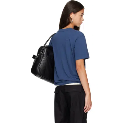Acne Studios Navy Graphic T-shirt In Blue