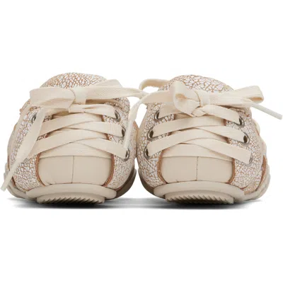 Acne Studios Ballerina Lace-up Sneaker With Premium Leather Uppers In Neutral