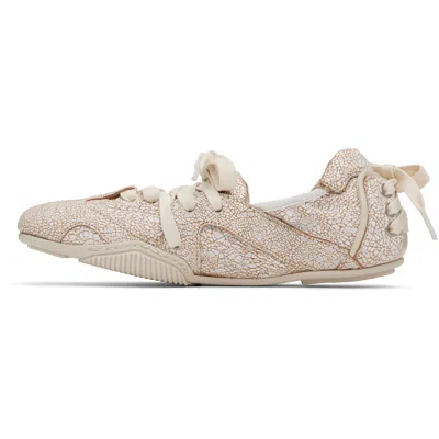 Acne Studios Ballerina Lace-up Sneaker With Premium Leather Uppers In Neutral