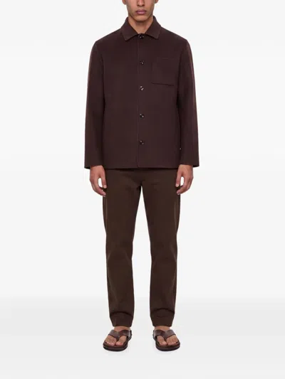 Kiton Patch-pocket Button-up Jacket In Brown