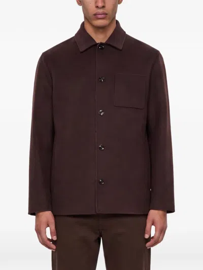 Kiton Patch-pocket Button-up Jacket In Brown