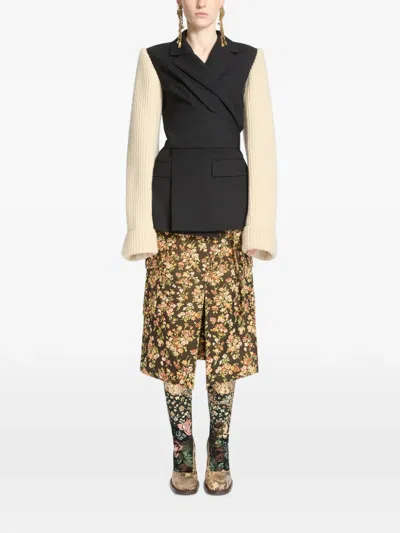 Dries Van Noten Patchwork Leather Boots In Neutral