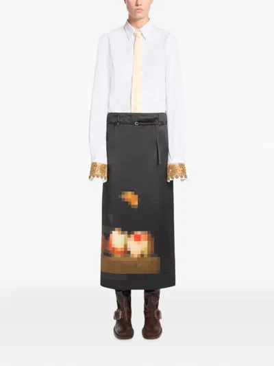 Dries Van Noten Silk Tie In Neutral