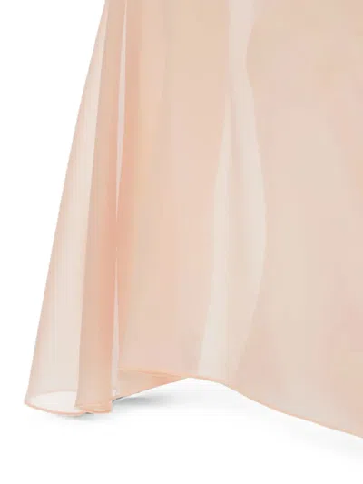 Plain Sheer Side-tie Shawl In Neutral