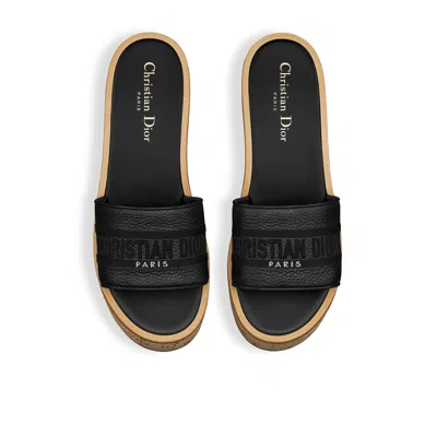 Dior Dway Platform Slide In Black