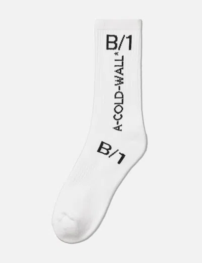 A-cold-wall* Logo Socks In White/白色/화이트/ホワイト