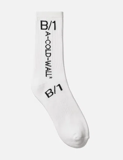 A-cold-wall* Logo Socks In White/白色/화이트/ホワイト
