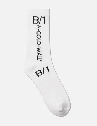 A-cold-wall* Logo Socks In White/白色/화이트/ホワイト