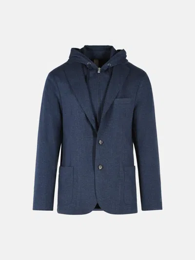 Eleventy Blue Polyester-blend Single-breasted Blazer In Blue