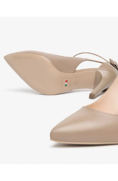 Nerogiardini Bow Ankle Strap Pump In Brown