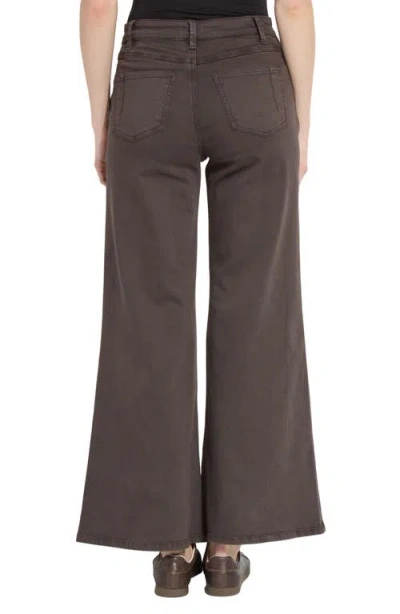 Lyssé Lysse Iris Flat Front Wide Leg Jeans In Brown