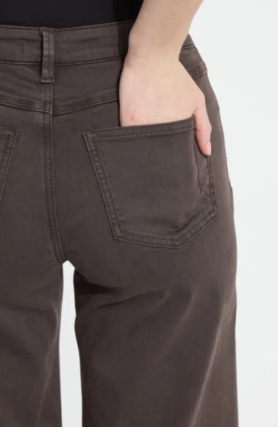 Lyssé Lysse Iris Flat Front Wide Leg Jeans In Brown
