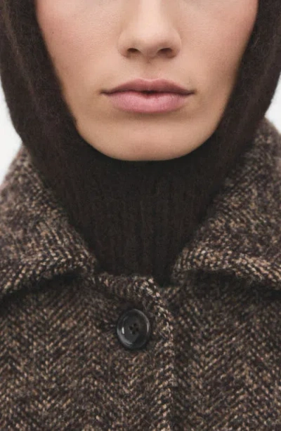 Mango Knit Balaclava In Brown