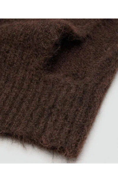 Mango Knit Balaclava In Brown