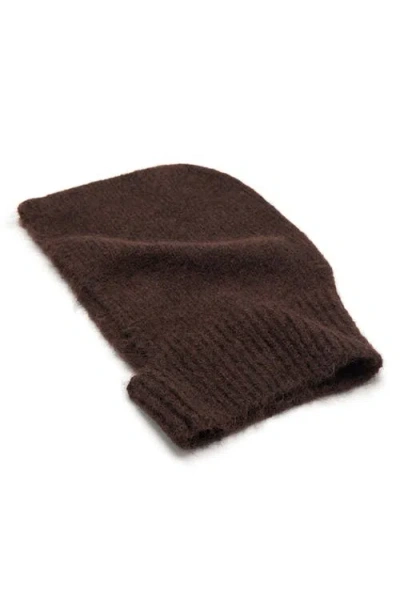 Mango Knit Balaclava In Brown