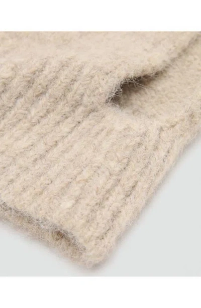 Mango Knit Balaclava In Neutral