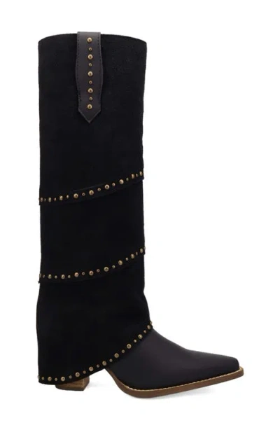 Dingo Texani Studded Knee High Boot In Black