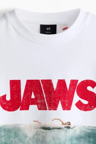 H&m Oversized Fit T-shirt In White
