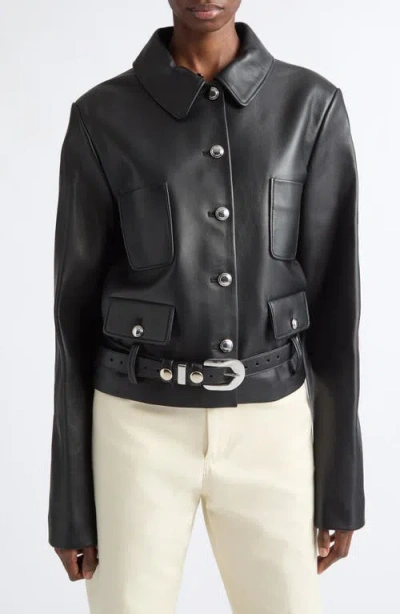 Altuzarra Simons Leather Jacket In Black