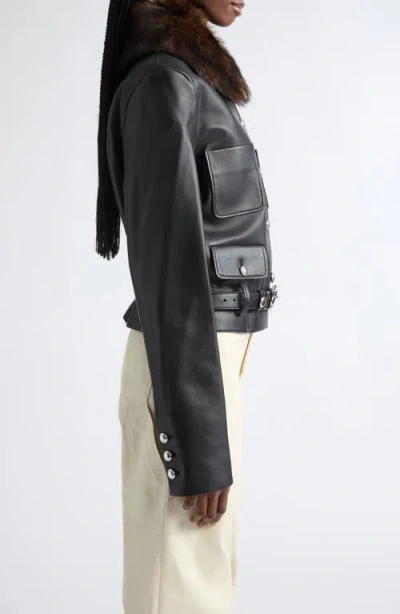 Altuzarra Simons Leather Jacket In Black