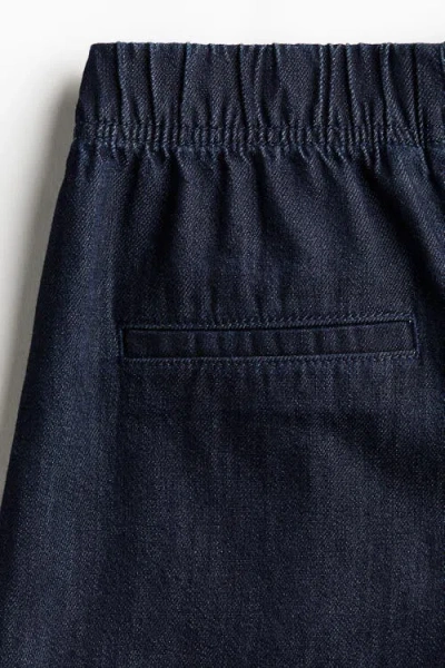 H&m Denim Pull-on Shorts In Black
