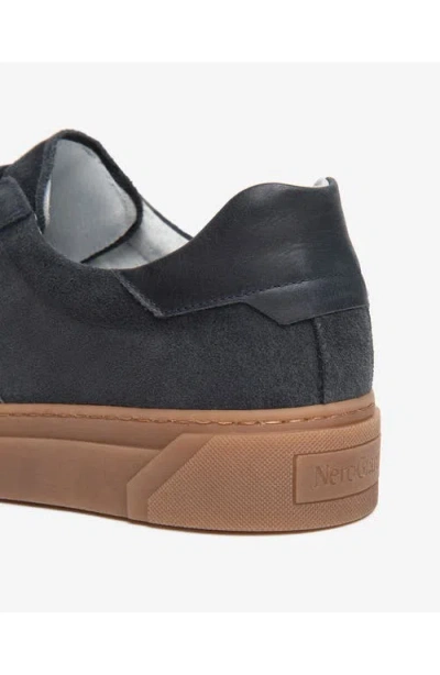 Nerogiardini Leather Low Top Sneaker In Blue