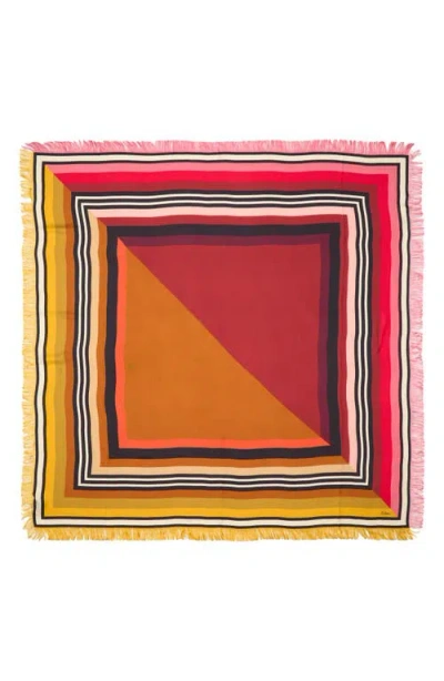 Echo Half And Half Silk Scarf In Multi