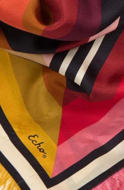 Echo Half And Half Silk Scarf In Multi
