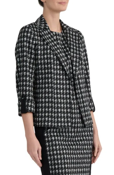 Kasper Open Front Seamed Jacket In Black