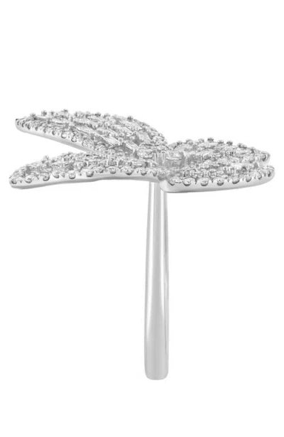 Effy Diamond Butterfly Statement Ring In Silver