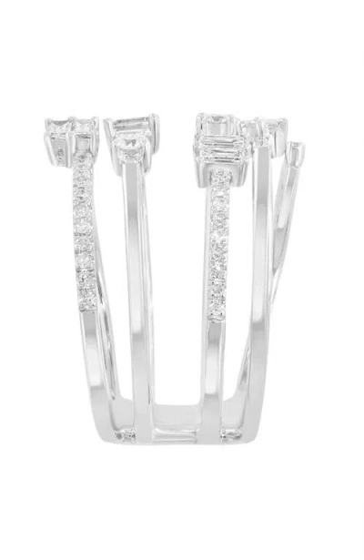 Effy Openwork Diamond Statement Ring In Silver