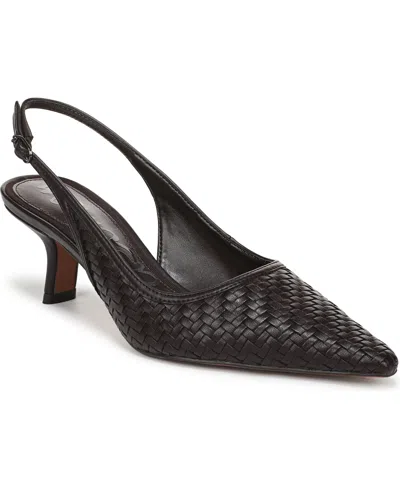 Sam Edelman Bianka Slingback Pump In Cafe Noir Woven Leather